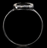 טבעת זהב לבן, משובצת אבן אוניקס שחורה ויהלומים 7R10875